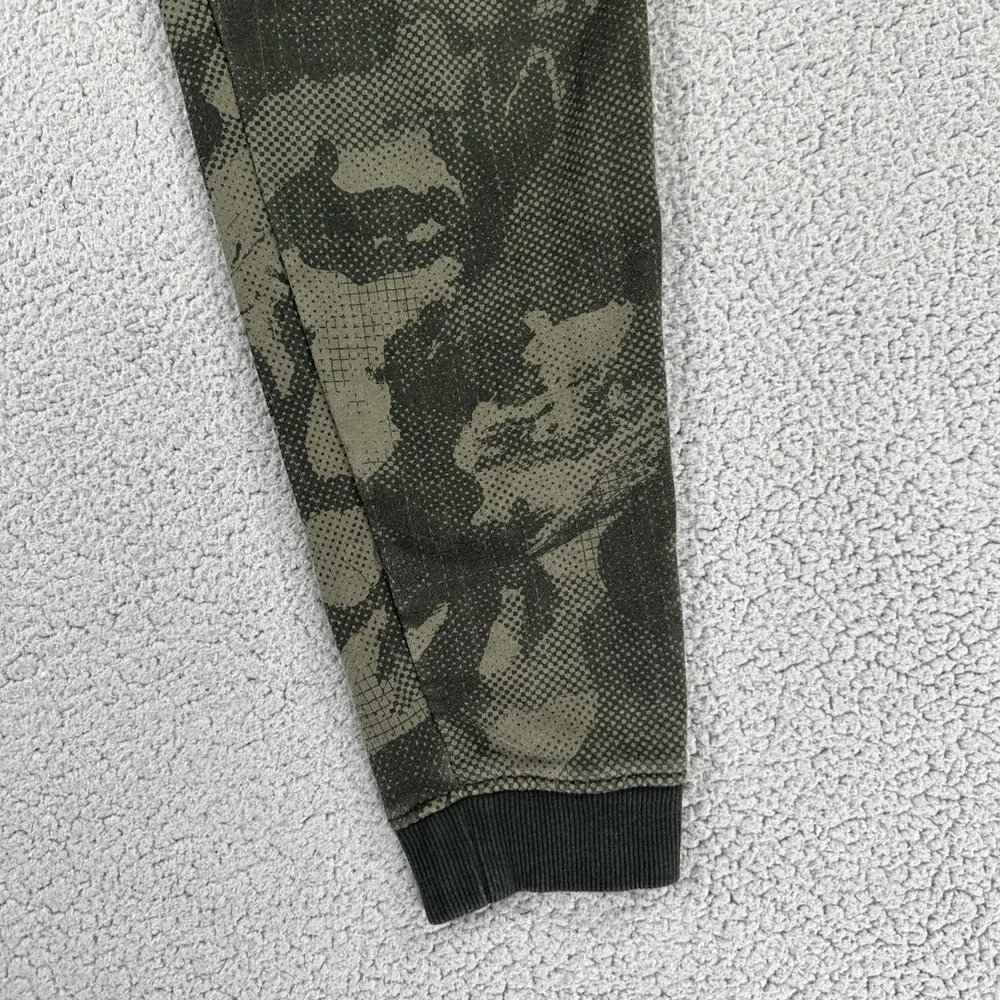 Under Armour Sweatpants Men Large Fitted Green Camouflage Joggers Cold Gear